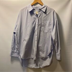 Sz L- Maeve boyfriend’s shirt style Light Blue Casual Button-Down Shirt